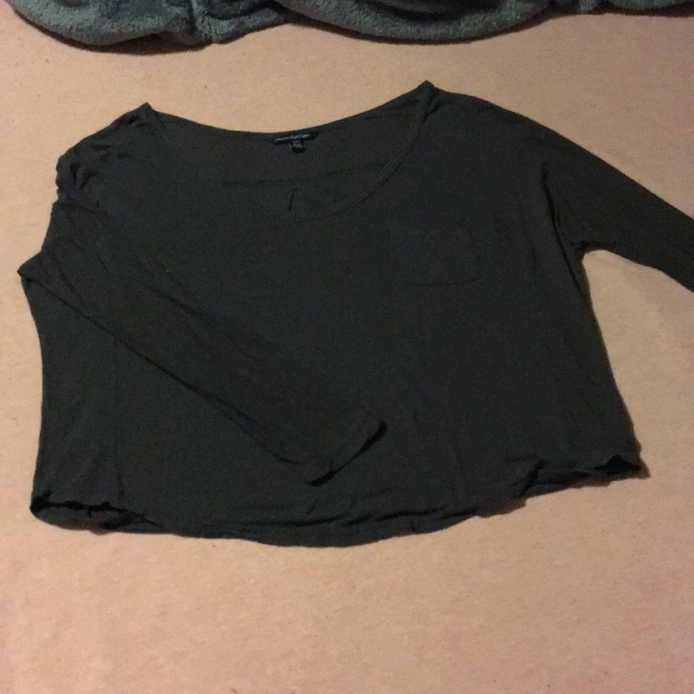 Thin charcoal grey top